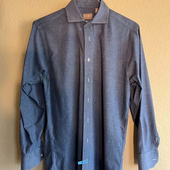 Gitman Bros. French Blue Wide Spread Collar 15.5/33 - Picture 2 of 4